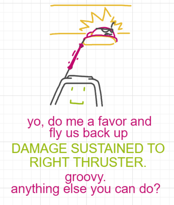 A panel from Running Duos, episode four of the Board Boards object show by Furretwalk/WalkingFurret.